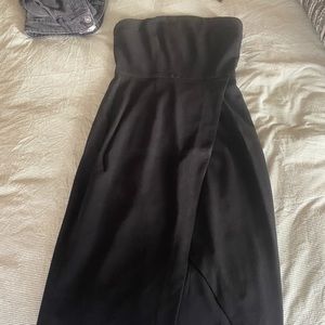Long black cocktail dress
